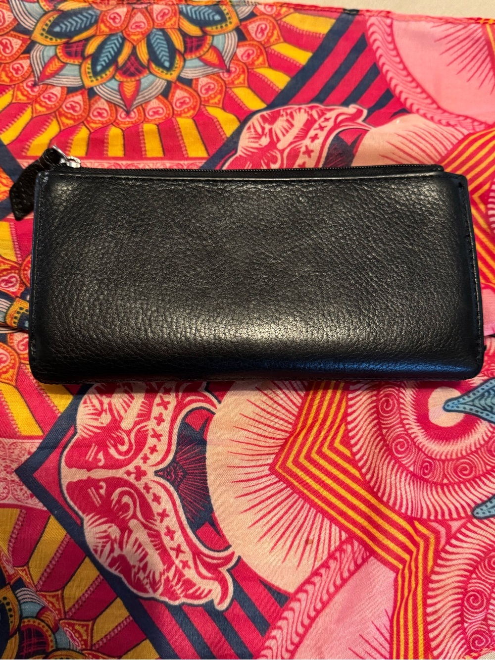 Coach Black Leather Checkbook Wallet Long Wallet Organizer Vintage Style - Picture 2 of 5